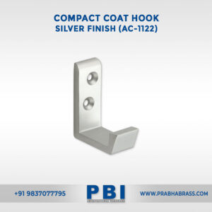 Compact Coat Hook – Silver Finish (AC-1122)